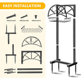 Maxbell Garden Hose Holder Iron Hose Hanger for Watering Equipment Flowerbed Outdoor