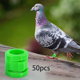 Maxbell 50 Pieces 0.35inch Race Pigeon Leg Snap Ring Multipurpose Plastic