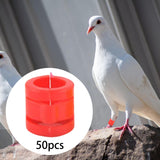 Maxbell 50 Pieces 0.35inch Race Pigeon Leg Snap Ring Multipurpose Plastic