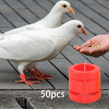 Maxbell 50 Pieces 0.35inch Race Pigeon Leg Snap Ring Multipurpose Plastic