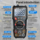 Maxbell 6000 Counts Multimeter with Ncv Function for Home Use Outlets Fuses Vehicles