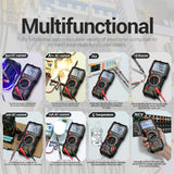 Maxbell 6000 Counts Multimeter with Ncv Function for Home Use Outlets Fuses Vehicles