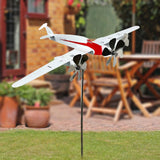 Maxbell Airplane Wind Spinner Modern Collection Metal for Home Yard Outdoor
