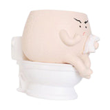 Maxbell Cute Face Head Flower Pot Resin Bathroom Gift for Outdoor Plants Yard Office