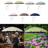 Maxbell Small Patio Umbrella 5.6ft Heavy Duty Portable Market Umbrella for Park Lawn beige