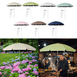 Maxbell Small Patio Umbrella 5.6ft Heavy Duty Portable Market Umbrella for Park Lawn beige