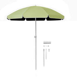 Maxbell Small Patio Umbrella 5.6ft Heavy Duty Portable Market Umbrella for Park Lawn green