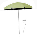 Maxbell Small Patio Umbrella 5.6ft Heavy Duty Portable Market Umbrella for Park Lawn green