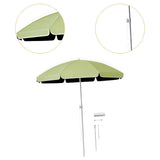 Maxbell Small Patio Umbrella 5.6ft Heavy Duty Portable Market Umbrella for Park Lawn green