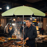Maxbell Small Patio Umbrella 5.6ft Heavy Duty Portable Market Umbrella for Park Lawn green