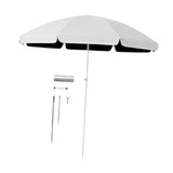 Maxbell Small Patio Umbrella 5.6ft Heavy Duty Portable Market Umbrella for Park Lawn white