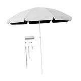 Maxbell Small Patio Umbrella 5.6ft Heavy Duty Portable Market Umbrella for Park Lawn white