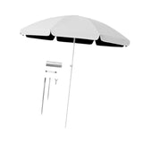 Maxbell Small Patio Umbrella 5.6ft Heavy Duty Portable Market Umbrella for Park Lawn white