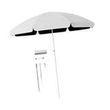 Maxbell Small Patio Umbrella 5.6ft Heavy Duty Portable Market Umbrella for Park Lawn white