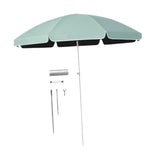 Maxbell Small Patio Umbrella 5.6ft Heavy Duty Portable Market Umbrella for Park Lawn cyan