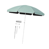 Maxbell Small Patio Umbrella 5.6ft Heavy Duty Portable Market Umbrella for Park Lawn cyan
