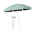 Maxbell Small Patio Umbrella 5.6ft Heavy Duty Portable Market Umbrella for Park Lawn cyan