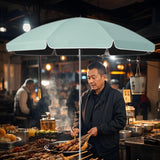 Maxbell Small Patio Umbrella 5.6ft Heavy Duty Portable Market Umbrella for Park Lawn cyan
