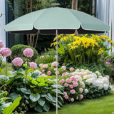 Maxbell Small Patio Umbrella 5.6ft Heavy Duty Portable Market Umbrella for Park Lawn cyan