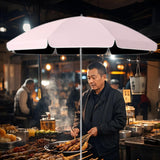 Maxbell Small Patio Umbrella 5.6ft Heavy Duty Portable Market Umbrella for Park Lawn pink