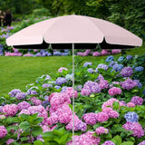 Maxbell Small Patio Umbrella 5.6ft Heavy Duty Portable Market Umbrella for Park Lawn pink