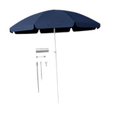 Maxbell Small Patio Umbrella 5.6ft Heavy Duty Portable Market Umbrella for Park Lawn blue
