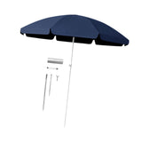 Maxbell Small Patio Umbrella 5.6ft Heavy Duty Portable Market Umbrella for Park Lawn blue