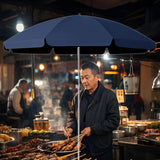 Maxbell Small Patio Umbrella 5.6ft Heavy Duty Portable Market Umbrella for Park Lawn blue