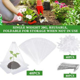 Maxbell Garden Cloches for Plants Mini Greenhouse Windproof Reusable Plant Protector 40 Pieces
