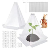 Maxbell Garden Cloches for Plants Mini Greenhouse Windproof Reusable Plant Protector 40 Pieces