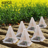 Maxbell Garden Cloches for Plants Mini Greenhouse Windproof Reusable Plant Protector 40 Pieces