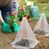 Maxbell Garden Cloches for Plants Mini Greenhouse Windproof Reusable Plant Protector 40 Pieces
