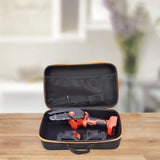Maxbell Electric Drill Storage Bag Hard Case Lightweight Tool Bag for Saw Hand Tools Black Orange