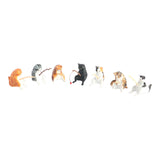 Maxbell 7Pcs Fishing Cat Statues Cute Mini Cat Figurines for Restaurant Home Bedroom