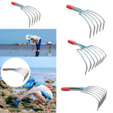 Maxbell Hand Rake Small Loosening Soil Cultivator Soil Tiller for Seaside Patio Lawn 5 tooth