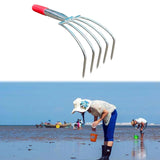Maxbell Hand Rake Small Loosening Soil Cultivator Soil Tiller for Seaside Patio Lawn 5 tooth