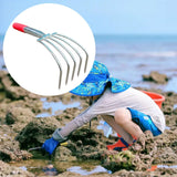 Maxbell Hand Rake Small Loosening Soil Cultivator Soil Tiller for Seaside Patio Lawn 5 tooth