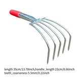 Maxbell Hand Rake Small Loosening Soil Cultivator Soil Tiller for Seaside Patio Lawn 5 tooth