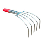 Maxbell Hand Rake Small Loosening Soil Cultivator Soil Tiller for Seaside Patio Lawn 5 tooth