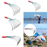 Maxbell Hand Rake Small Loosening Soil Cultivator Soil Tiller for Seaside Patio Lawn 5 tooth