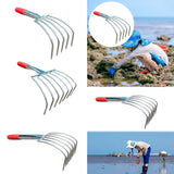 Maxbell Hand Rake Small Loosening Soil Cultivator Soil Tiller for Seaside Patio Lawn 5 tooth
