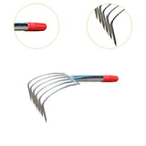 Maxbell Hand Rake Small Loosening Soil Cultivator Soil Tiller for Seaside Patio Lawn 6 tooth