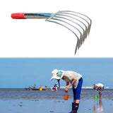 Maxbell Hand Rake Small Loosening Soil Cultivator Soil Tiller for Seaside Patio Lawn 6 tooth