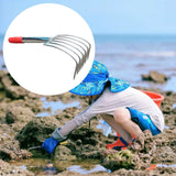 Maxbell Hand Rake Small Loosening Soil Cultivator Soil Tiller for Seaside Patio Lawn 6 tooth