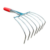 Maxbell Hand Rake Small Loosening Soil Cultivator Soil Tiller for Seaside Patio Lawn 7 tooth
