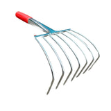 Maxbell Hand Rake Small Loosening Soil Cultivator Soil Tiller for Seaside Patio Lawn 7 tooth