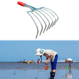 Maxbell Hand Rake Small Loosening Soil Cultivator Soil Tiller for Seaside Patio Lawn 7 tooth