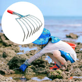 Maxbell Hand Rake Small Loosening Soil Cultivator Soil Tiller for Seaside Patio Lawn 7 tooth