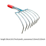 Maxbell Hand Rake Small Loosening Soil Cultivator Soil Tiller for Seaside Patio Lawn 7 tooth