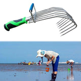 Maxbell Hand Rake Versatile Clamming Rake Cultivator Handheld Digging for Lawn Patio